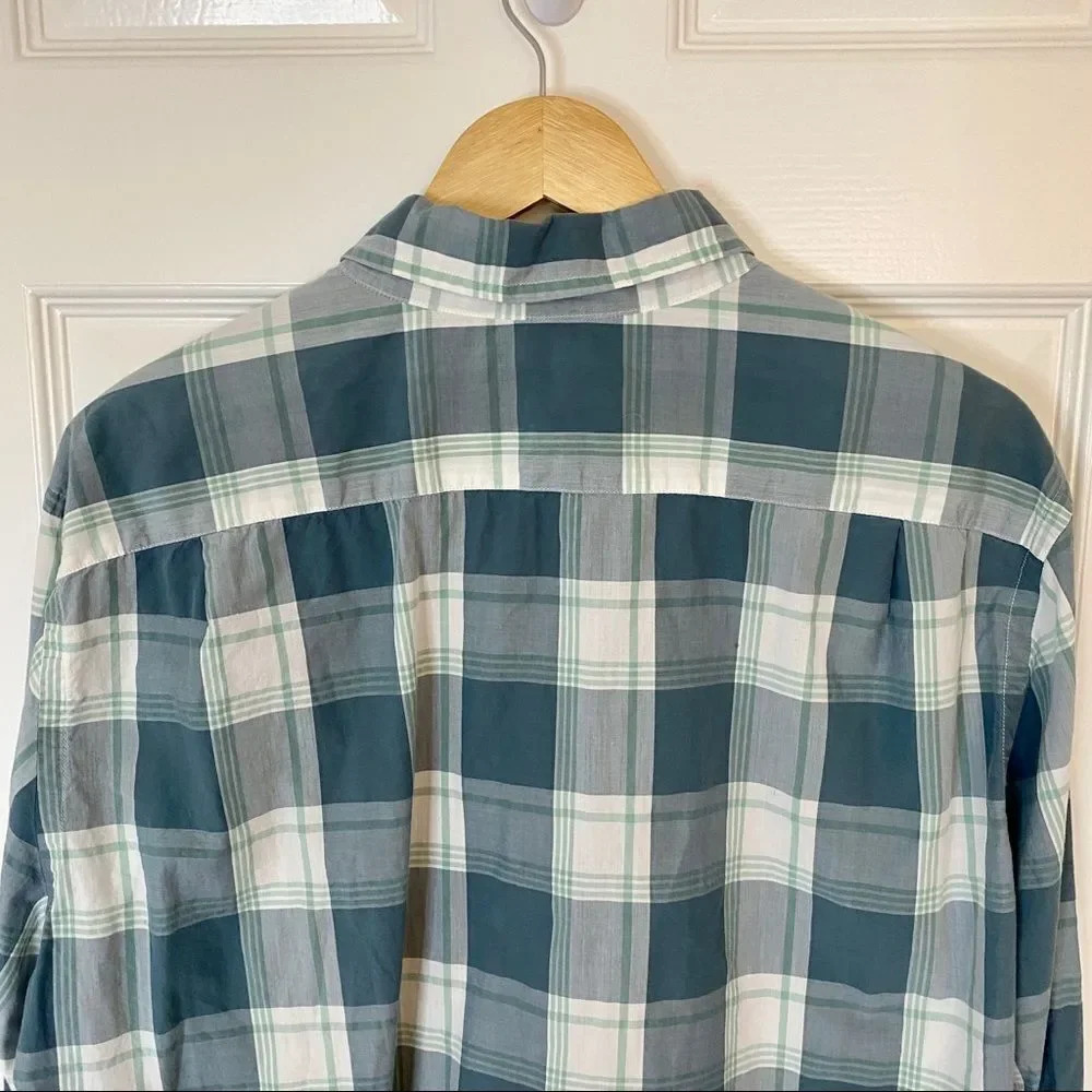 J Crew Men’s Button Down Plaid Long Sleeve Casual Dress Shirt L Tall - Picture 10 of 12